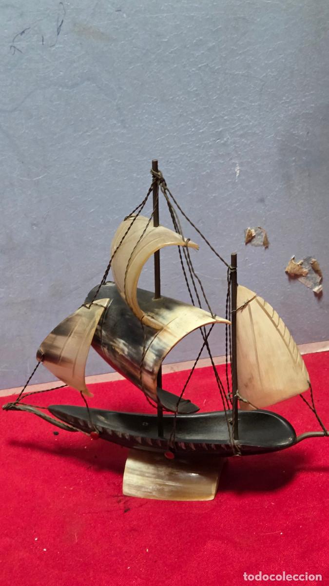 Vintage: maqueta de barco de madera de asta - Foto 2
