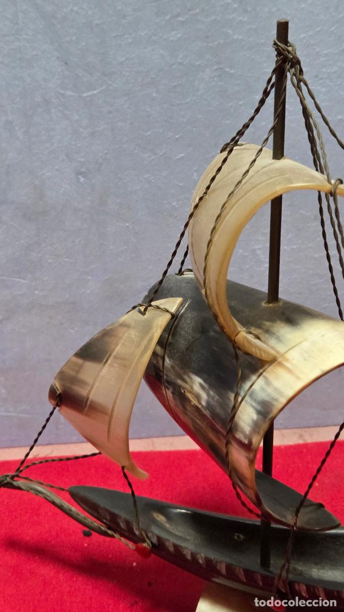 Vintage: maqueta de barco de madera de asta - Foto 3