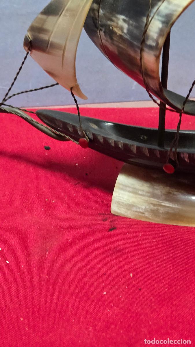 Vintage: maqueta de barco de madera de asta - Foto 5