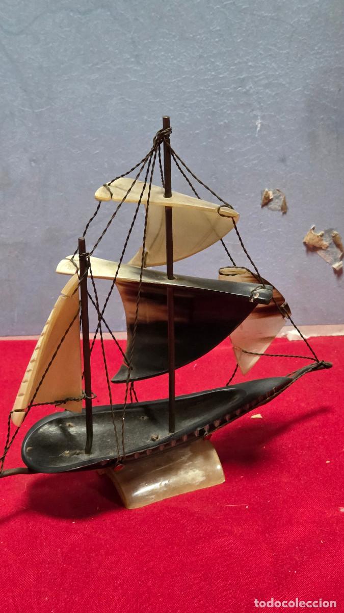 Vintage: maqueta de barco de madera de asta - Foto 7