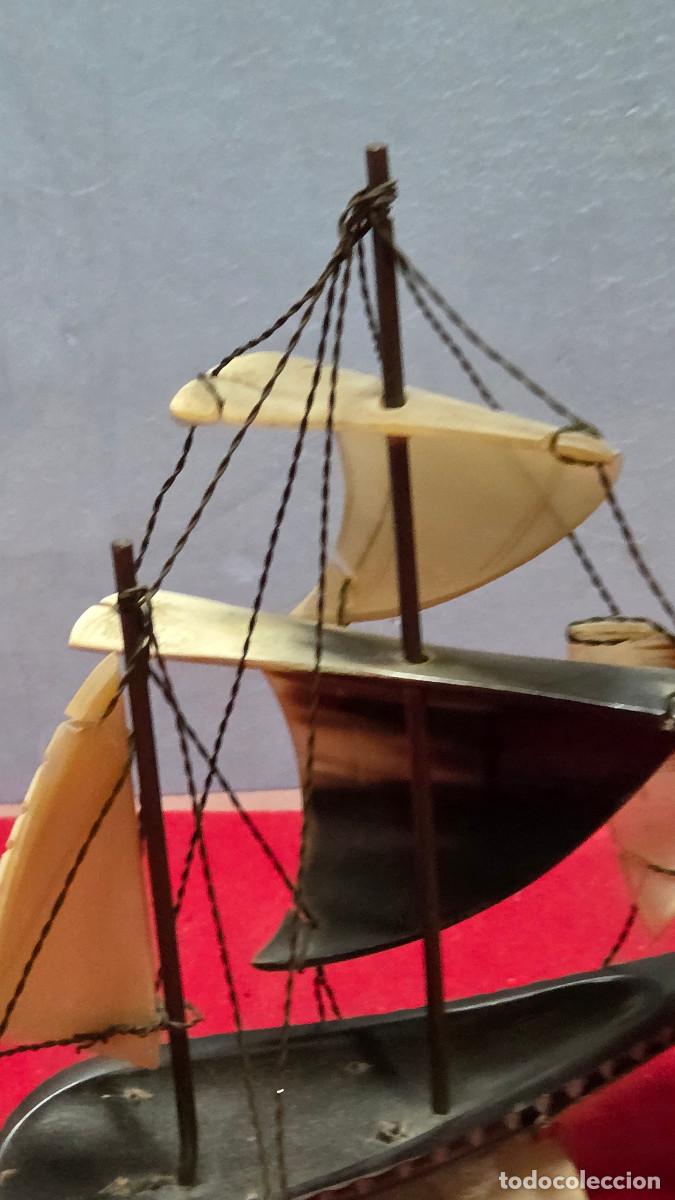 Vintage: maqueta de barco de madera de asta - Foto 9