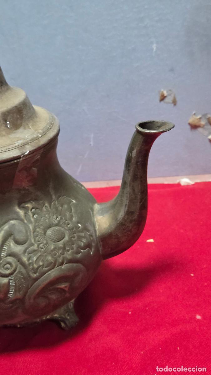 Vintage: tetera de metal arabe - Foto 3
