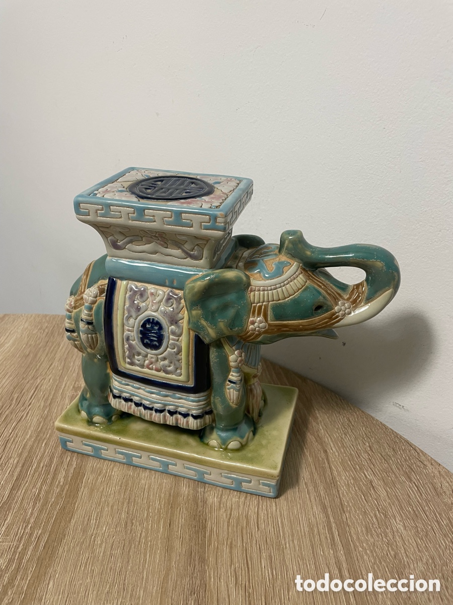 Vintage: ELEFANTE CER&Aacute;MICA CHINO