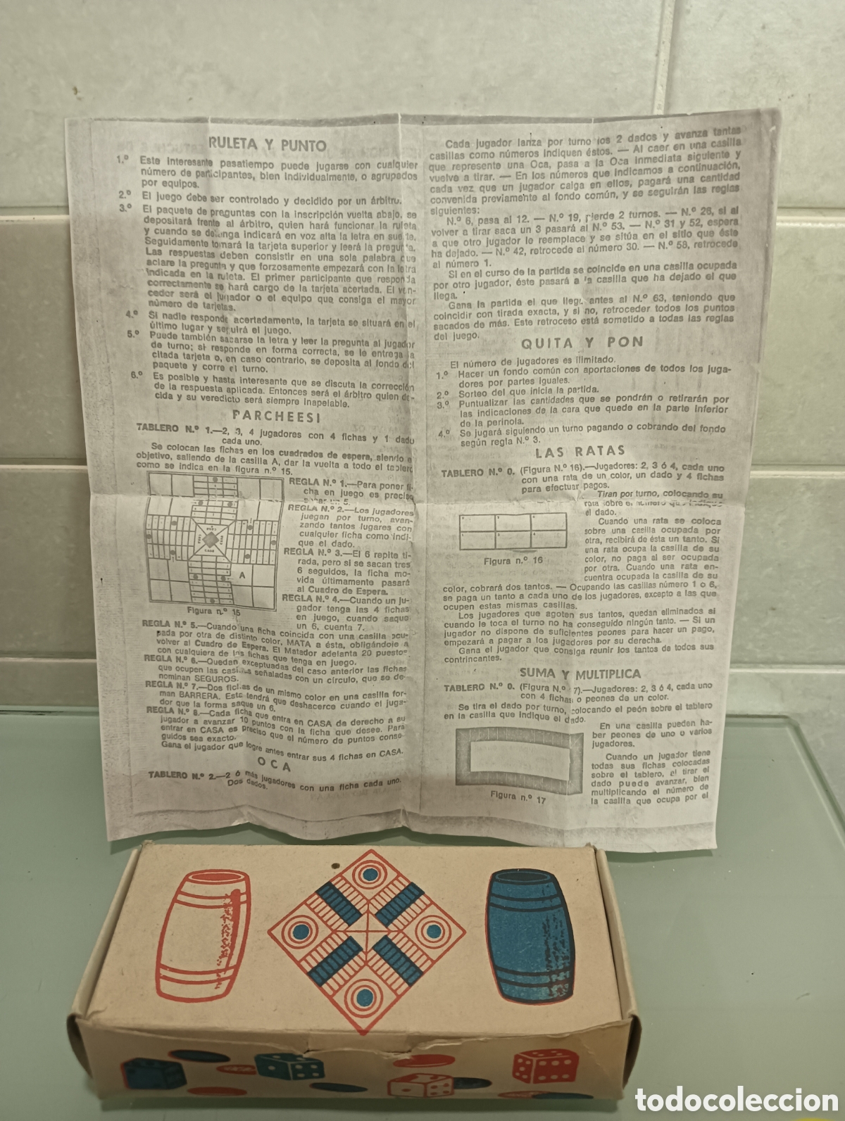 Vintage: Juego parch&iacute;s y oca Marigo - Foto 3