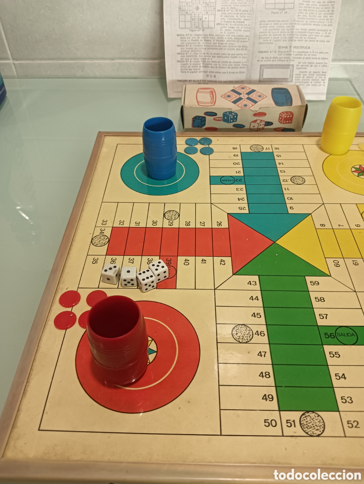 Vintage: Juego parch&iacute;s y oca Marigo - Foto 5