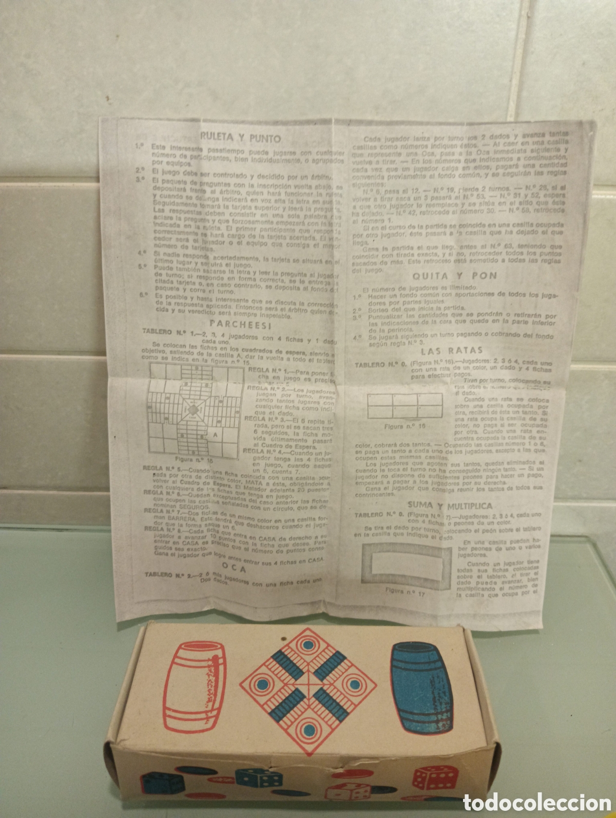 Vintage: Juego parch&iacute;s y oca Marigo - Foto 7