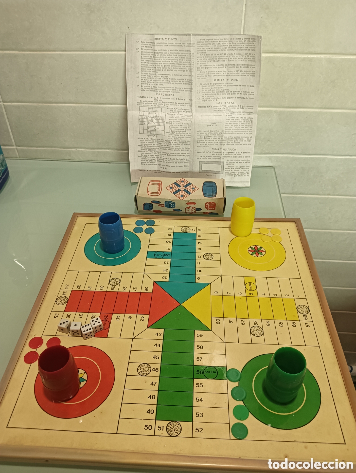 Vintage: Juego parch&iacute;s y oca Marigo - Foto 8