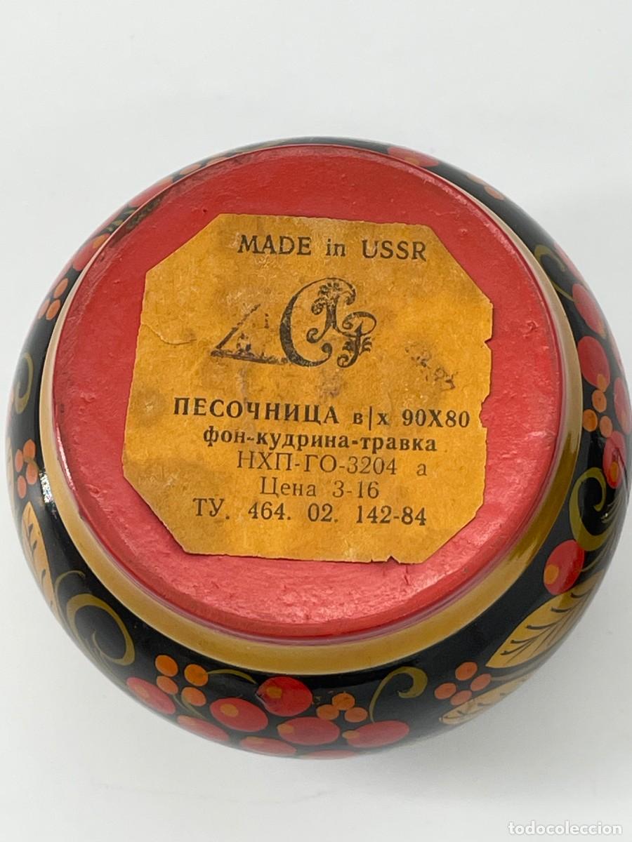 Vintage: Tarro de madera lacada. Khokhloma. - Foto 8