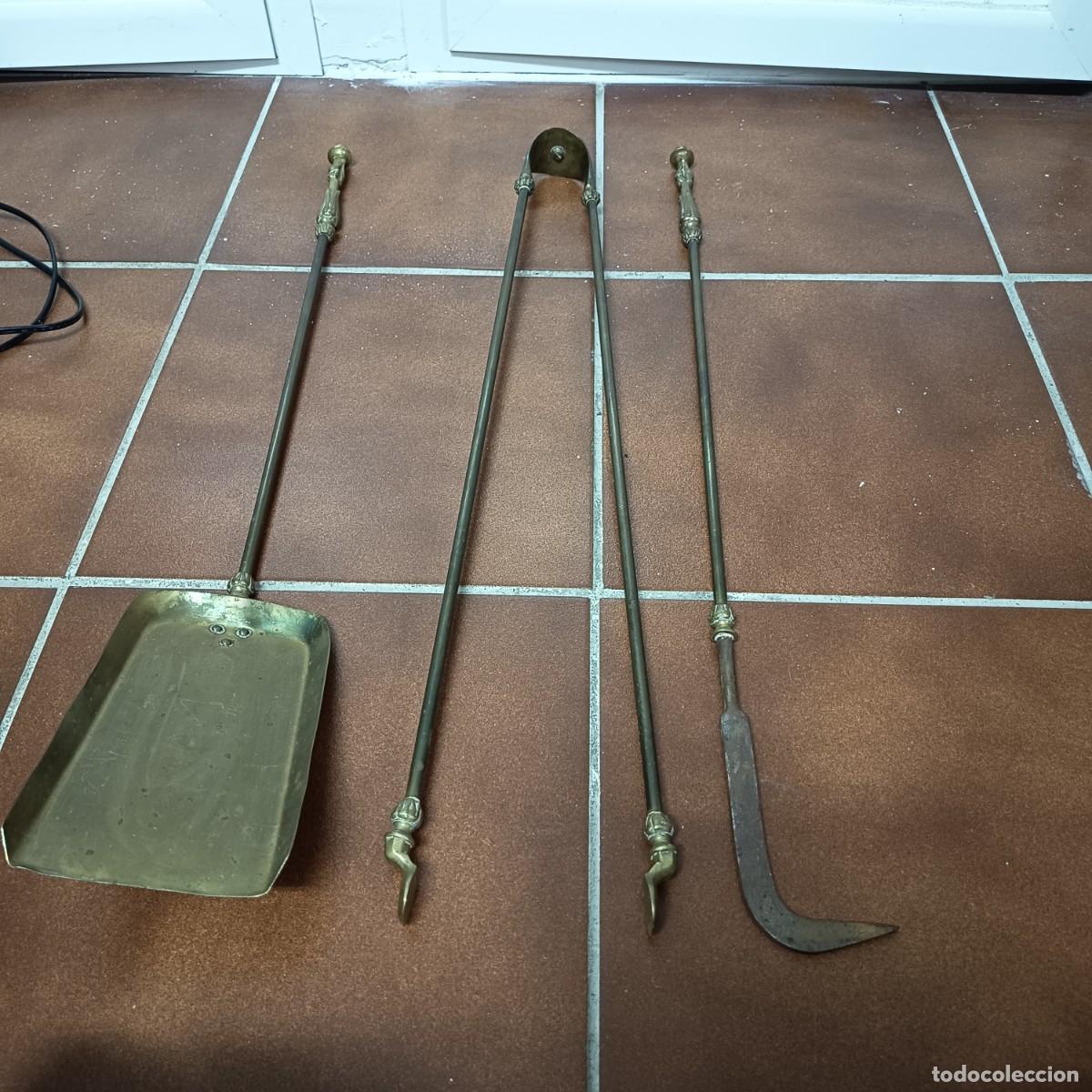Vintage: Juego de 3 herramientas de chimenea