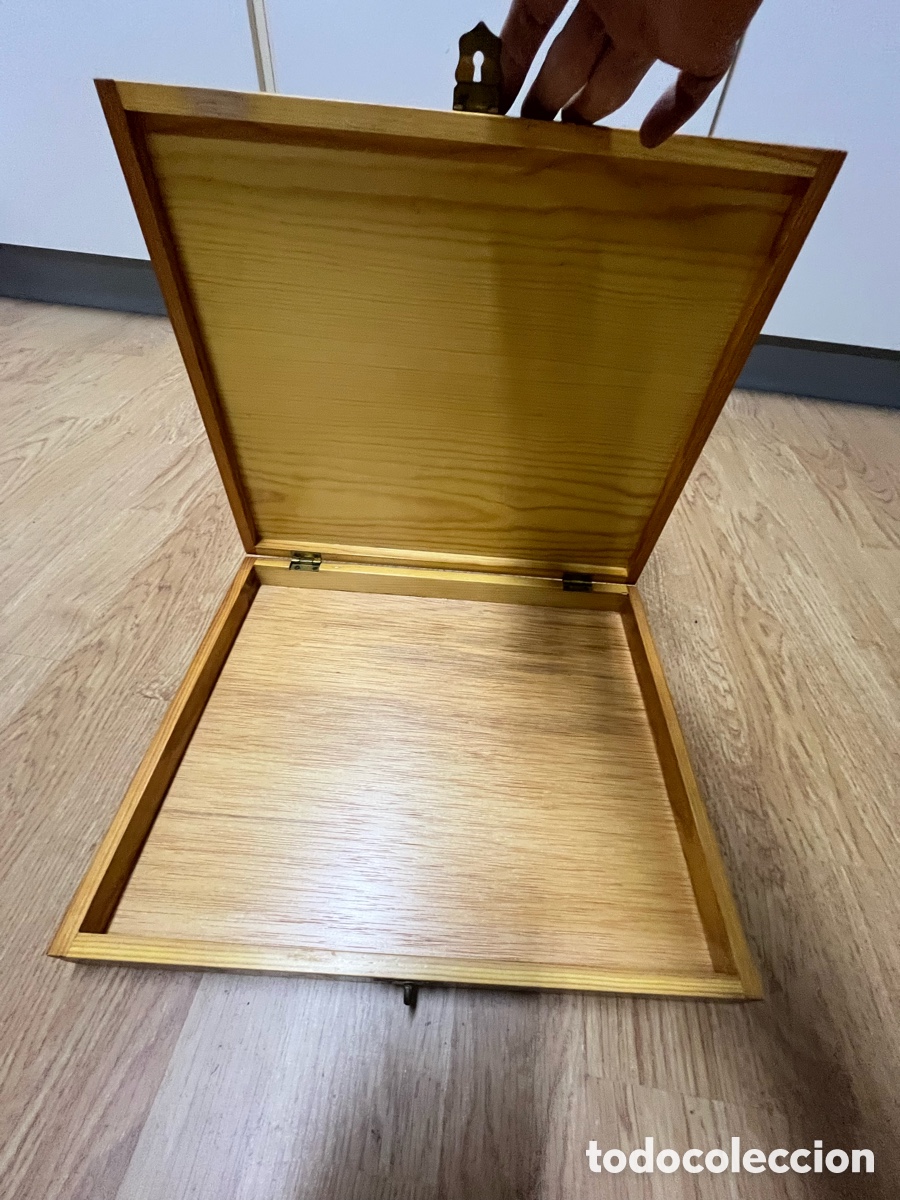 Vintage: Caja plana de madera con cierre met&aacute;lico - Foto 6