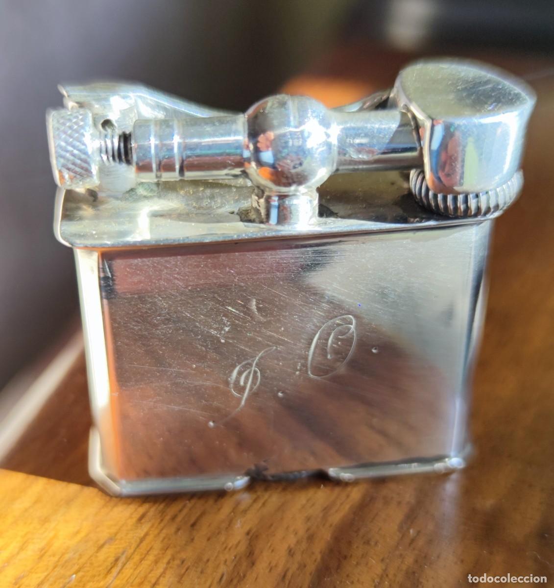 Vintage: Encendedor Tellus. A&ntilde;os 40 art deco en plata. M&eacute;xico