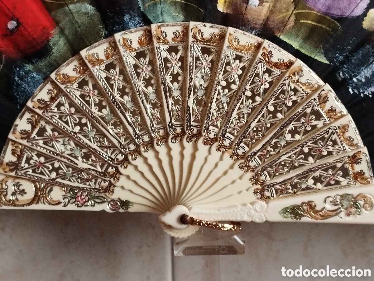 Vintage: ABANICO ARTESAN&Iacute;A CHINA - Foto 2