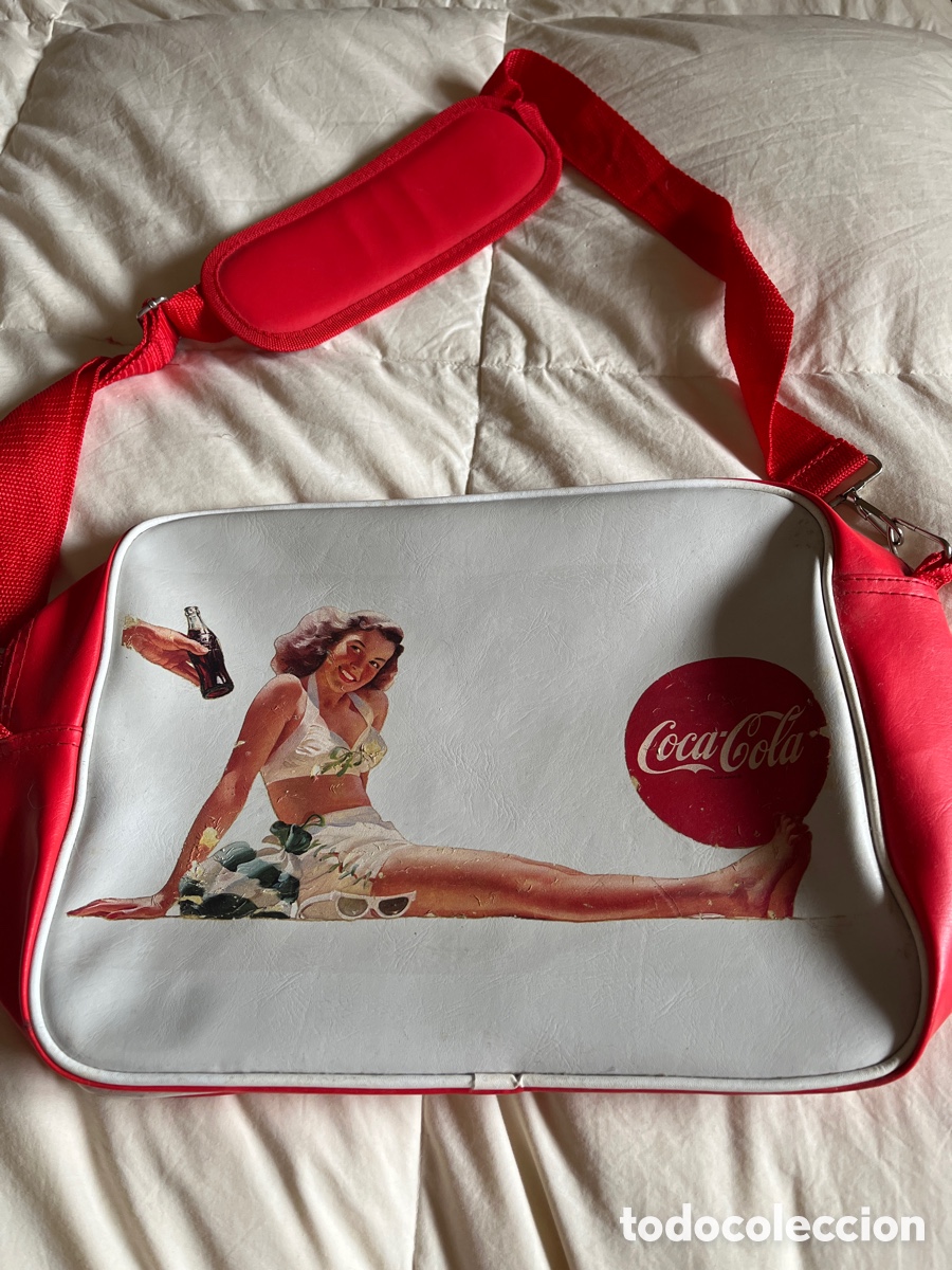 Vintage: Coca Cola bolsa con cremallera antigua