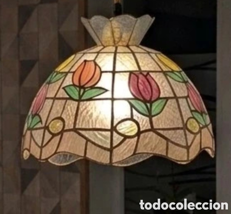 Vintage: Tulipa nacar ,madre perla, capid .