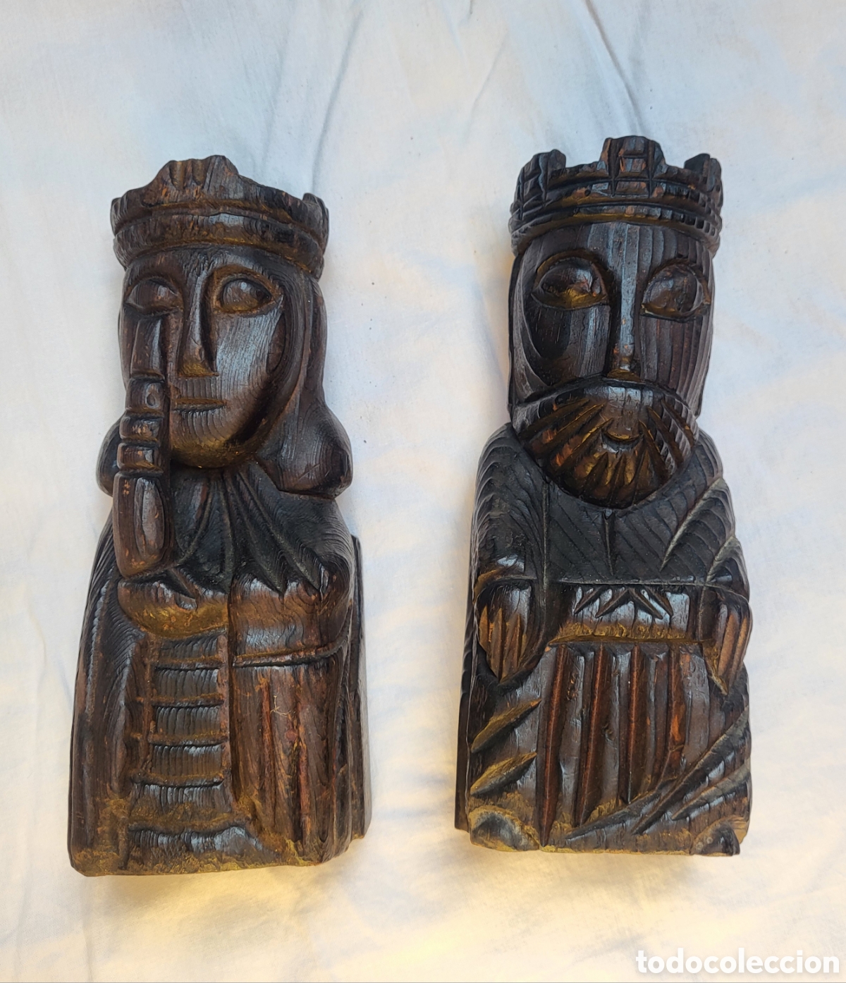 Vintage: Figuras talladas a mano