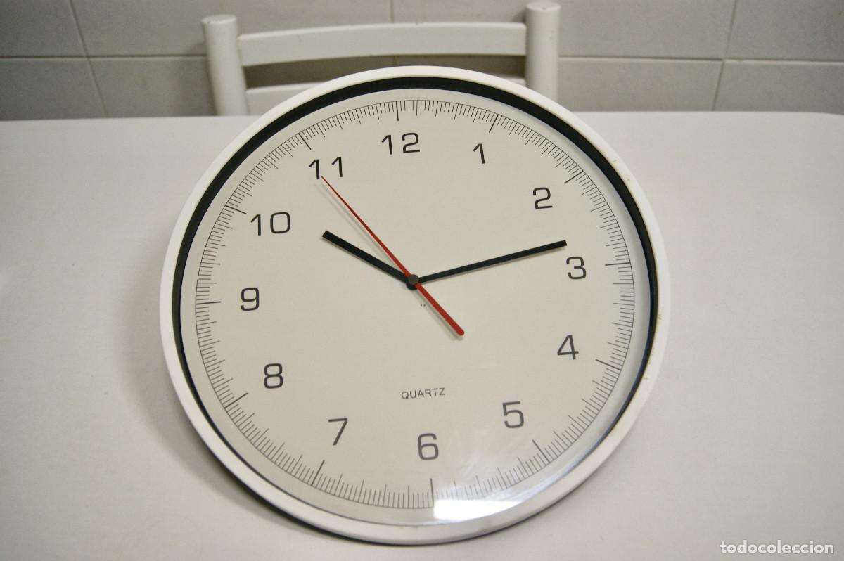 Vintage: Reloj pared blanco redondo