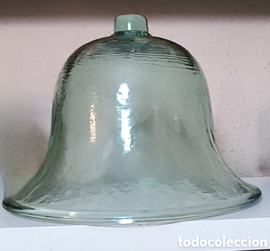 Vintage: Campana de cristal de vidrio soplado artesanal / Cloche decorativa vintage