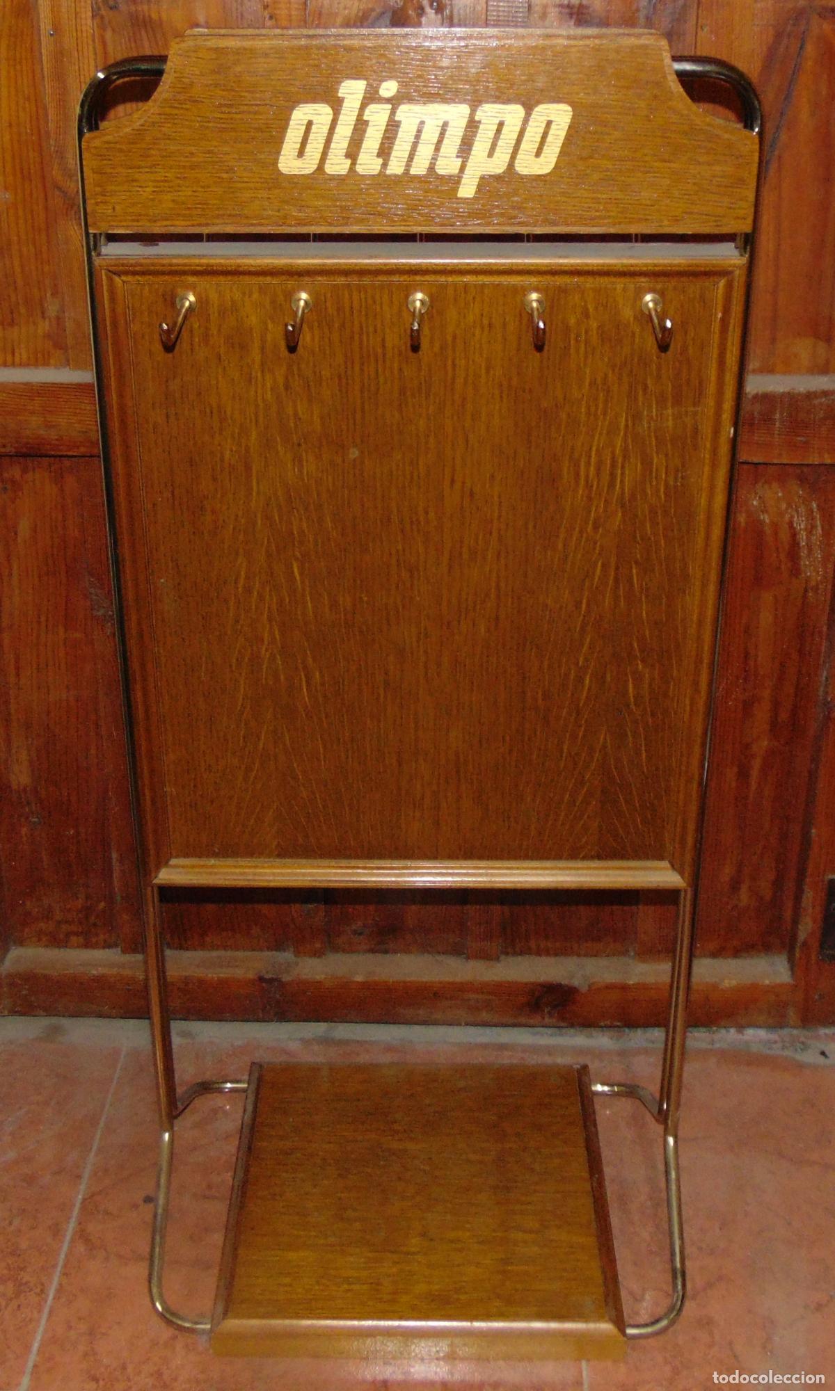 Vintage: EXPOSITOR VINTAGE OLIMPO DE MADERA CON 5 GANCHOS, 104x54,5CM