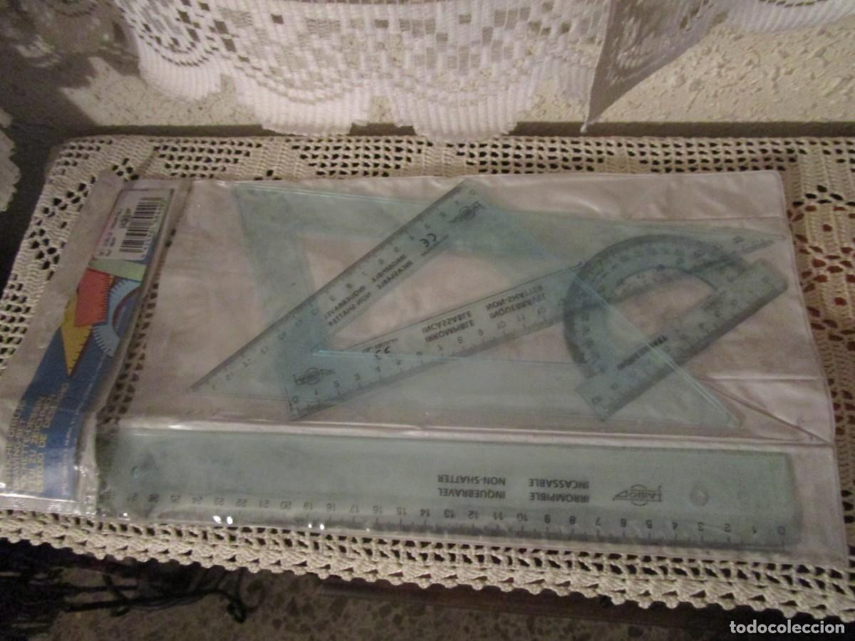 Vintage: JUEGO DE REGLA Y ESCUADRAS PARA DIBUJAR