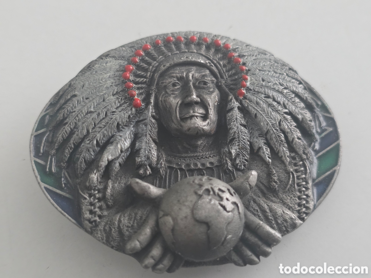 Vintage: hebilla bulldog buckle co ind&iacute;gena b1529 1993