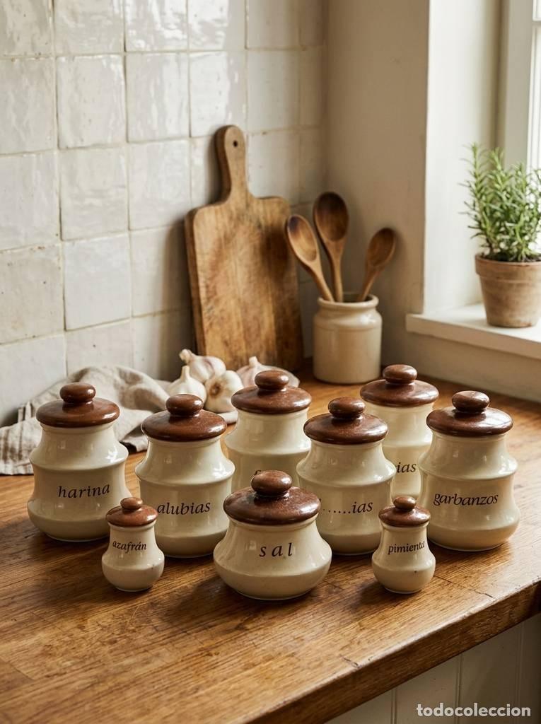 Vintage: JUEGO DE BOTES DE COCINA - Foto 1