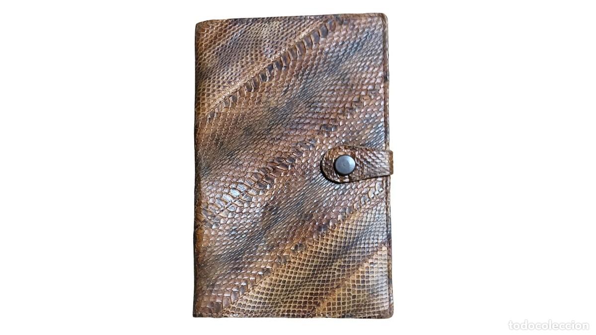 Vintage: CARTERA BILLETERA VINTAGE UNISEX - PIEL DE SERPIENTE ORIGINAL - A&Ntilde;OS 70/80 - MUY RARA
