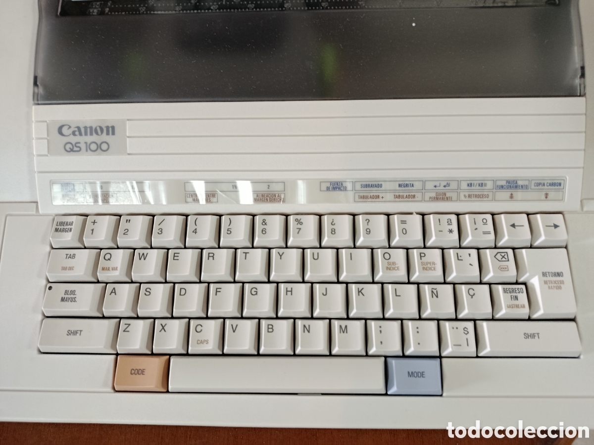 Vintage: M&aacute;quina de escribir electr&oacute;nica CANON QS 100 - Nueva en su caja original (Sin usar)