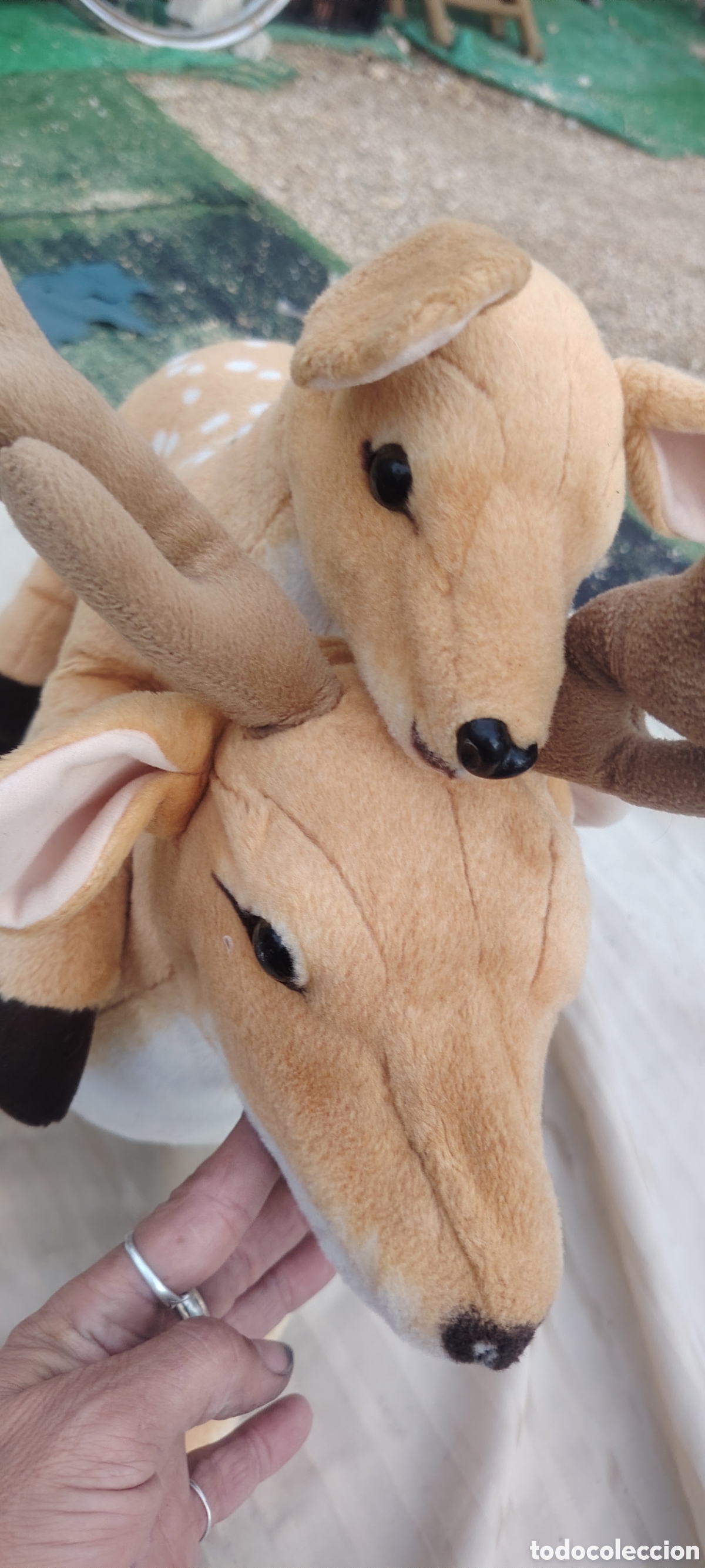Vintage: Familia Bambi ciervo y cervatillo peluche