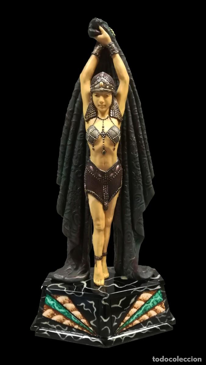 Vintage: FIGURA RESINA SIMIL CRISELEFANTINA ART DECO BAILARINA DEMETRE CHIPARUS VERONESE