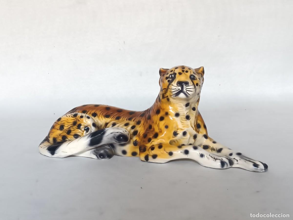 Vintage: Leopardo italiano escultura vintage figura