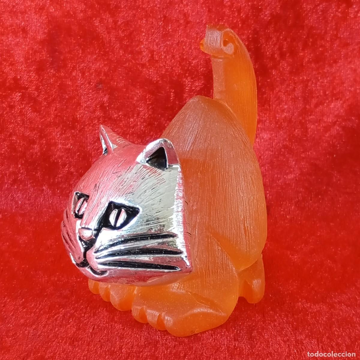 Vintage: FIGURA VINTAGE DE GATO EN RESINA - FABRICADO EN ITALIA - ZETA STUDIO D'ARTE - 5,5 X 8 CM