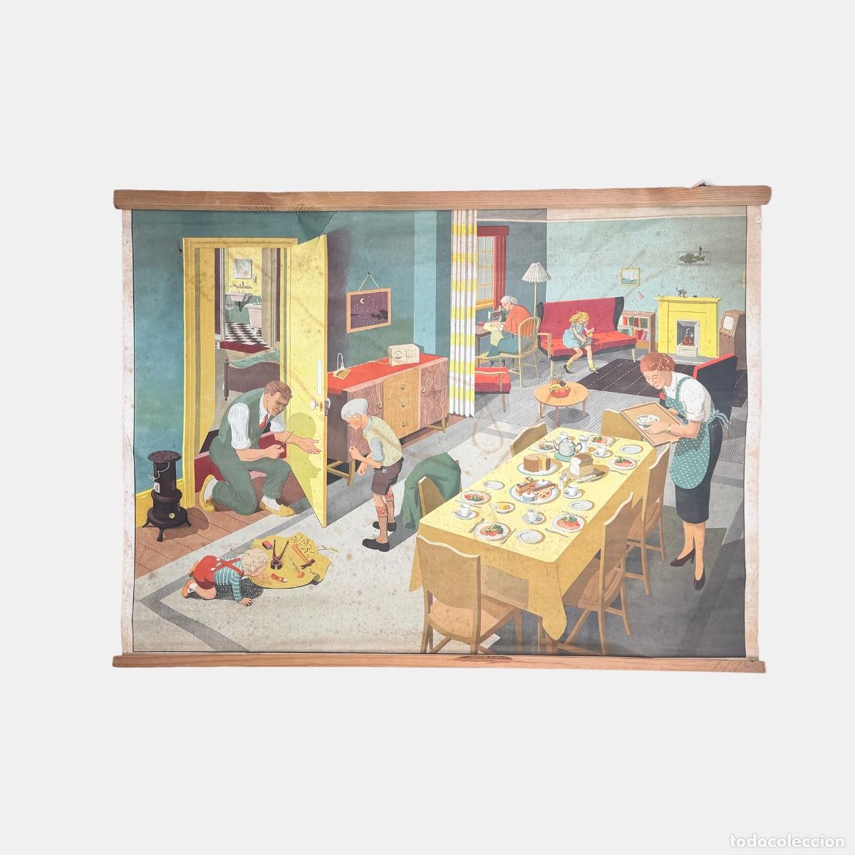 Vintage: Cartel Litograf&iacute;a de Elizabeth Skilton para General Service English Wall Pictures, 1950s N&ordm; 4