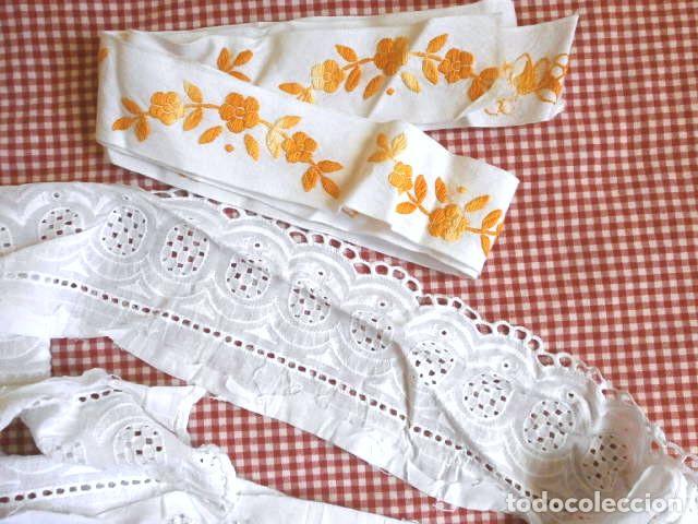 Vintage: Puntillas con bordado para decorar 90 y 130 cm