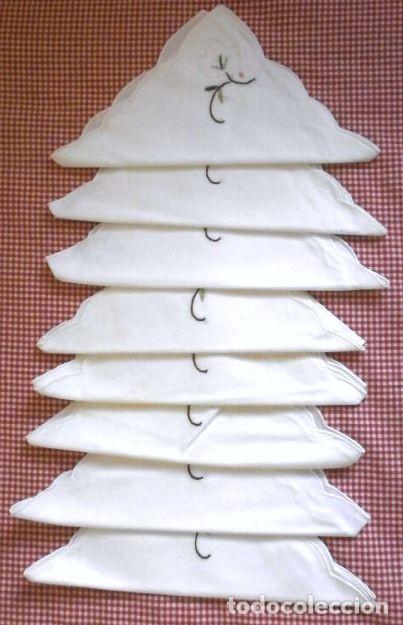 Vintage: Lote 8 Servilletas bordadas