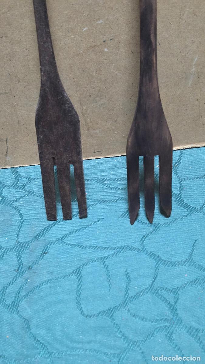Vintage: 2 trinchadores de madera rustica - Foto 2