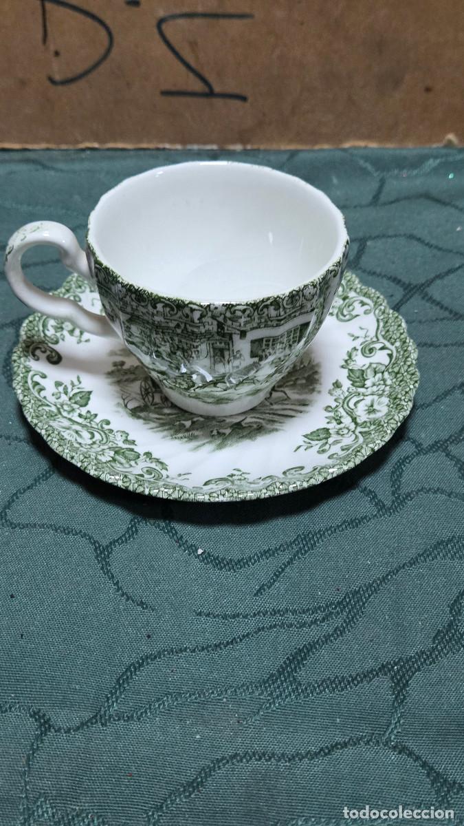 Vintage: traza y plato de ceramica inglesa - Foto 1