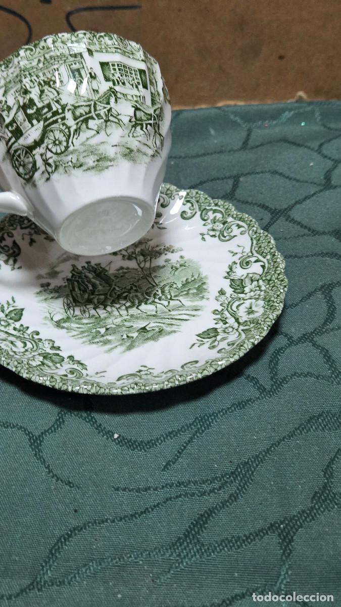 Vintage: traza y plato de ceramica inglesa - Foto 2