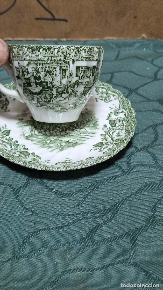 Vintage: traza y plato de ceramica inglesa - Foto 3