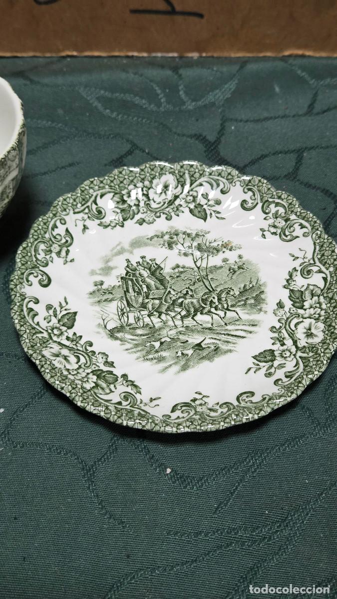 Vintage: traza y plato de ceramica inglesa - Foto 4