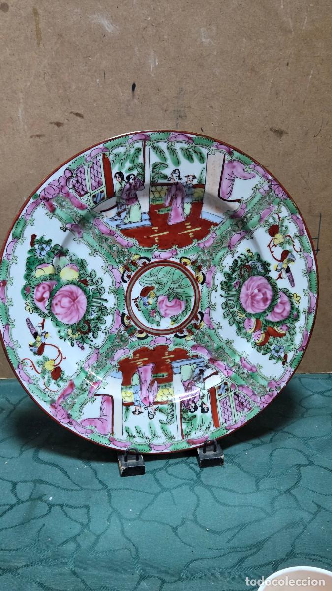 Vintage: plato de porcelana oriental - Foto 1