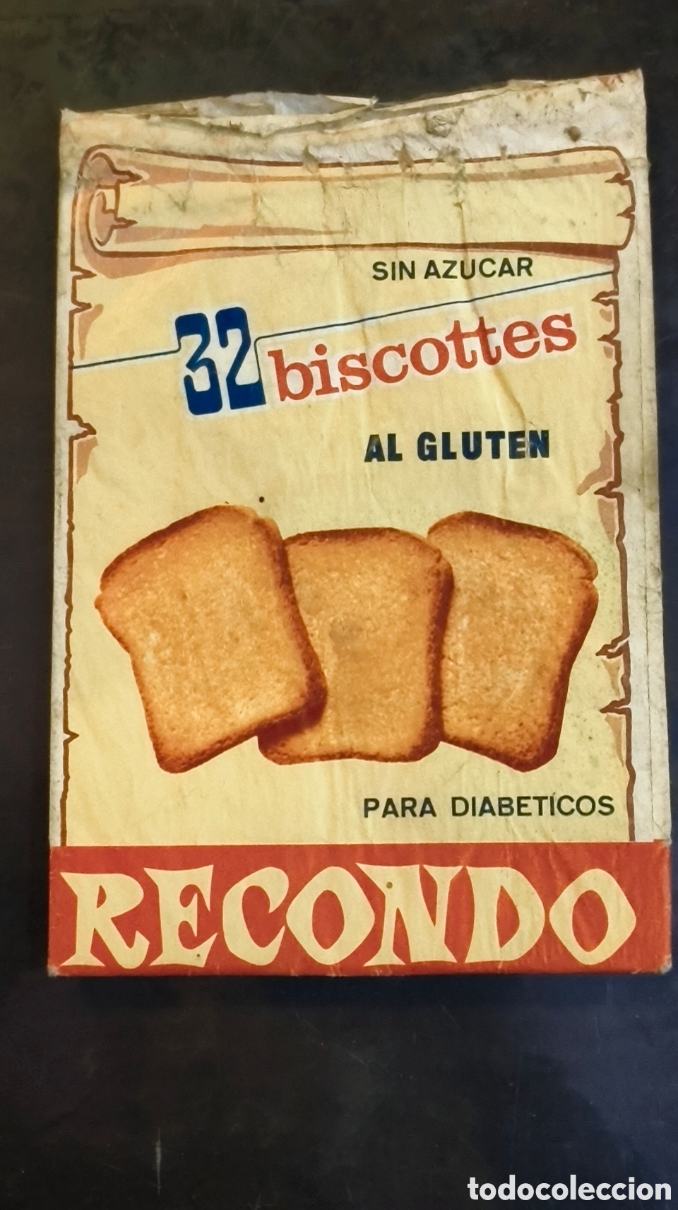 Vintage: Antiguo envoltorio de biscottes recondo Ir&uacute;n Guip&uacute;zcoa pais Vasco