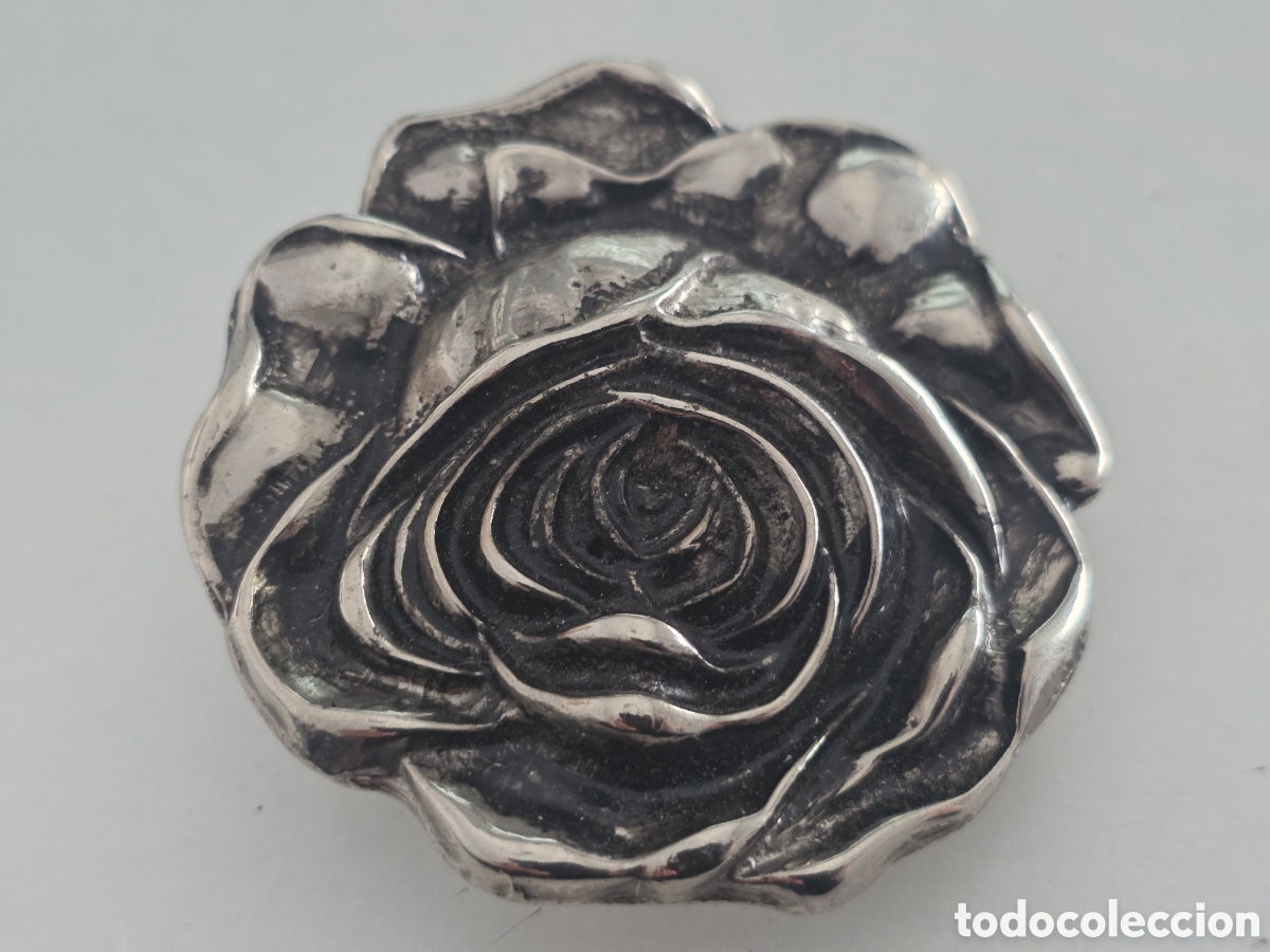 Vintage: hebilla de cintur&oacute;n rosa met&aacute;lica - Foto 1
