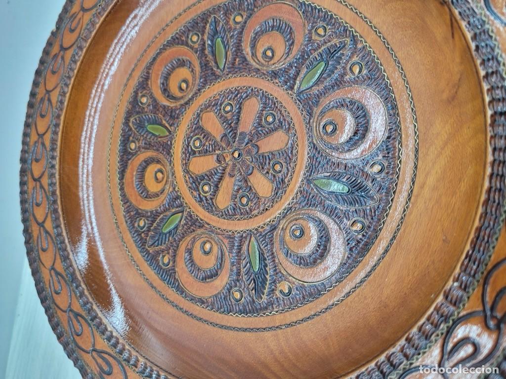 Vintage: PLATO DE MADERA TALLADA - Foto 6