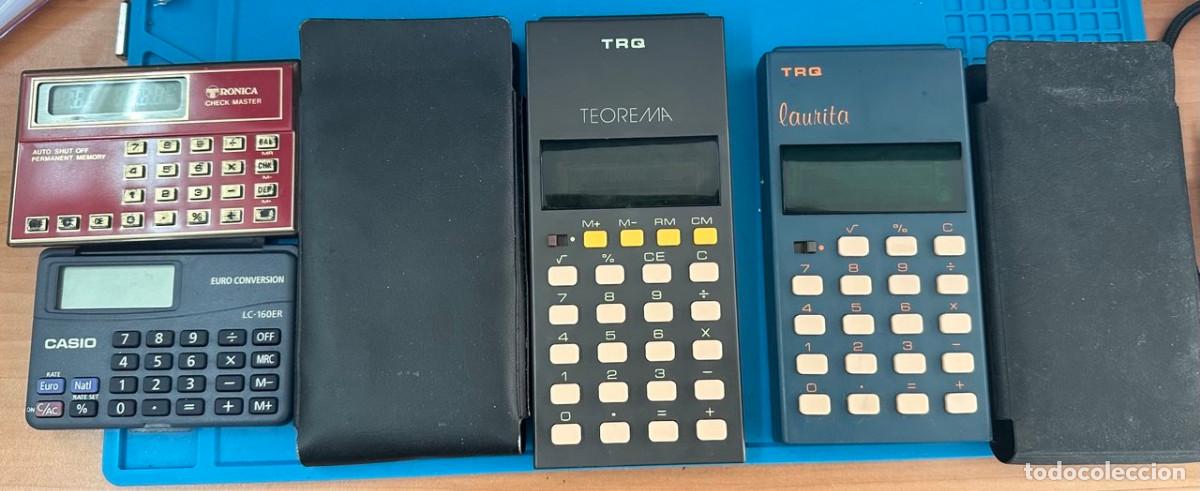 Vintage: Lote calculadoras TRQ, Casio, R&oacute;nica PARA PIEZAS
