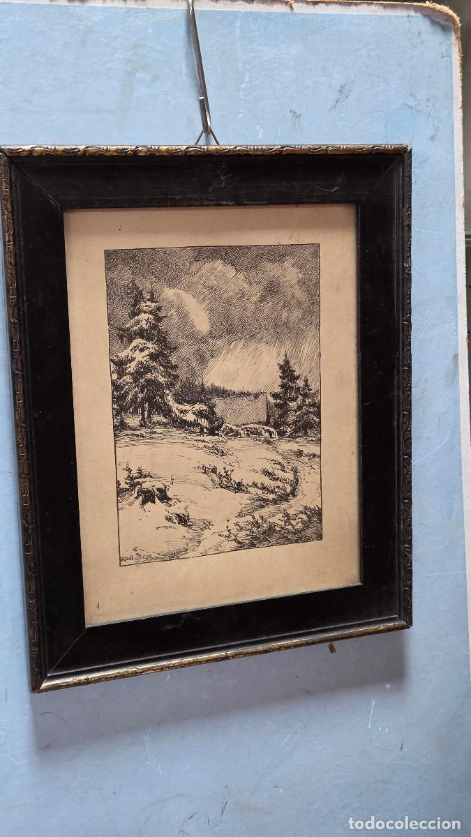 Vintage: cuadro con garbado vintage