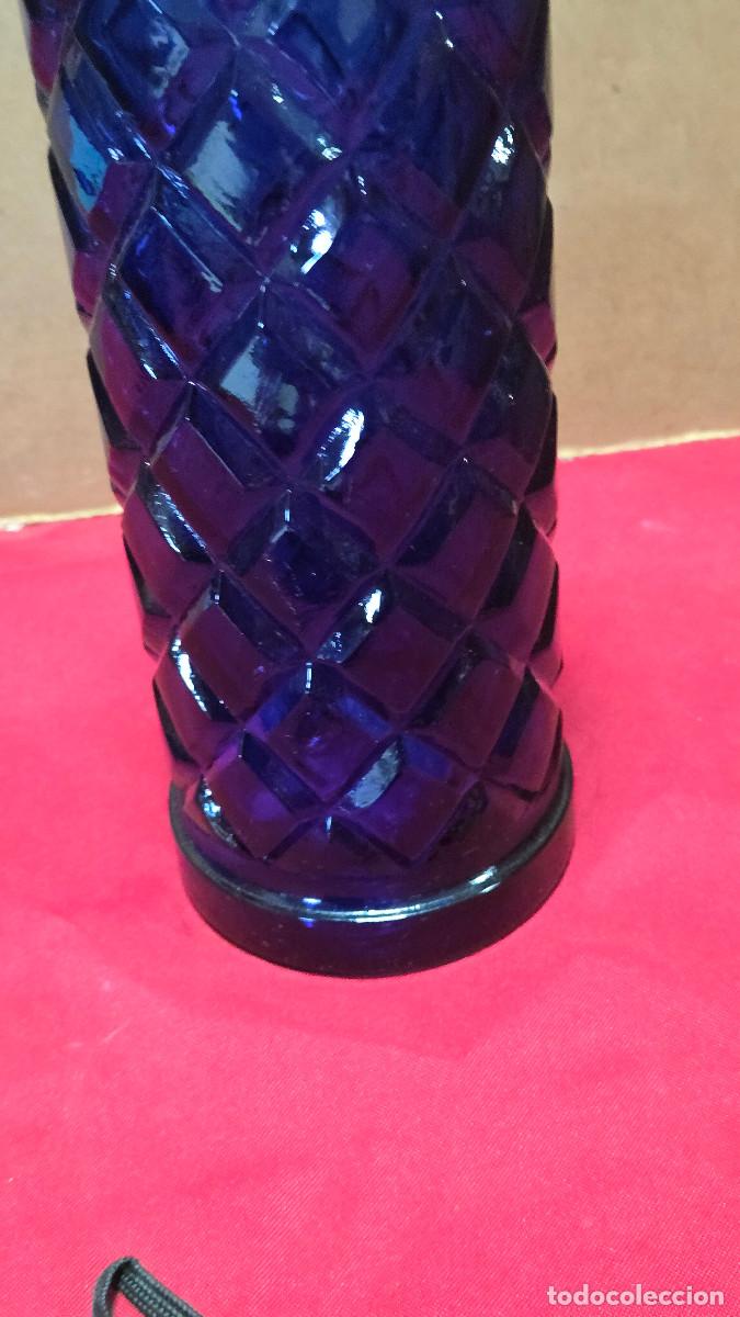 Vintage: botella de cristal azul - Foto 2