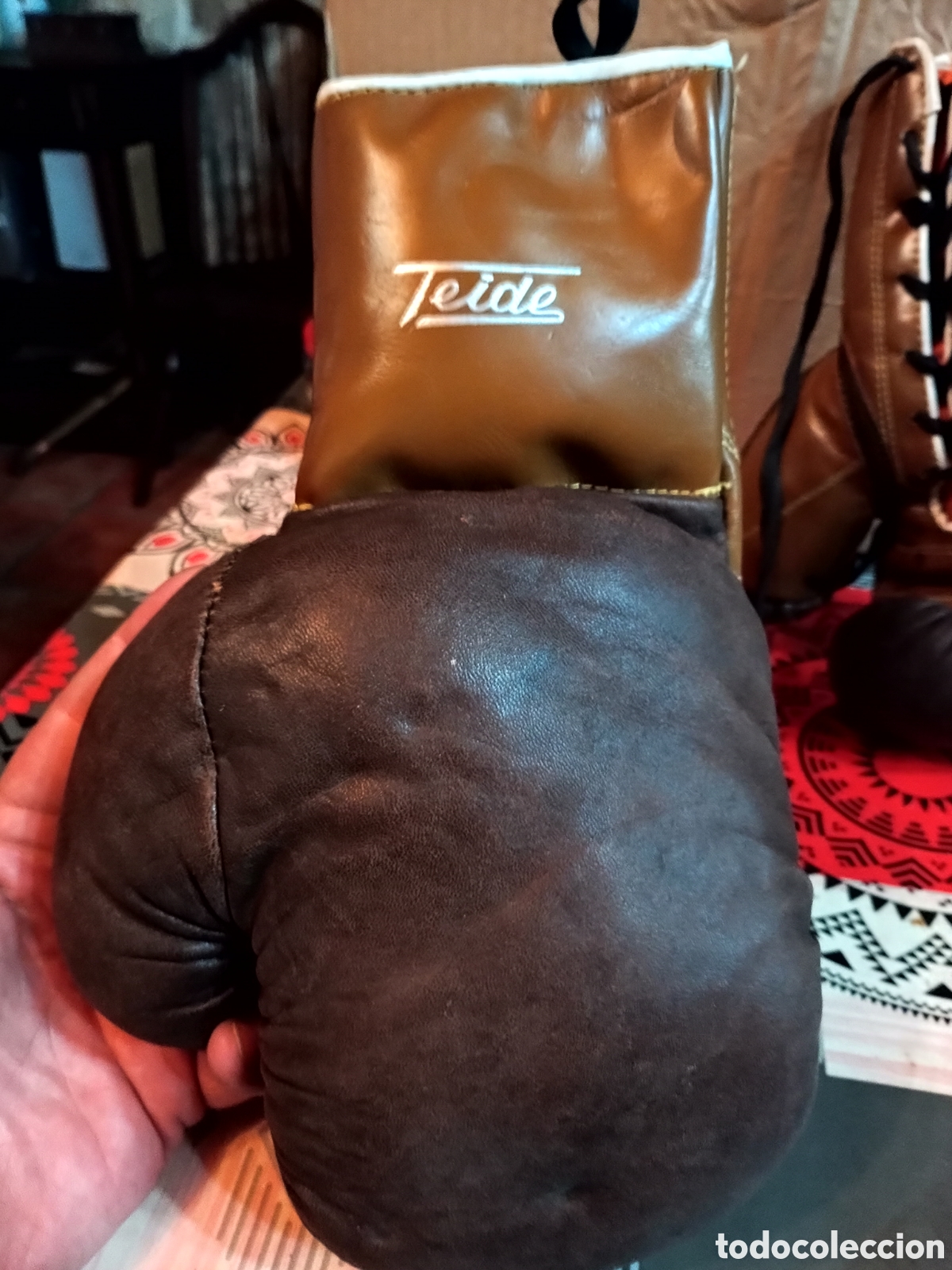 Vintage: Guantes de boxeo antiguos Teide - Foto 3
