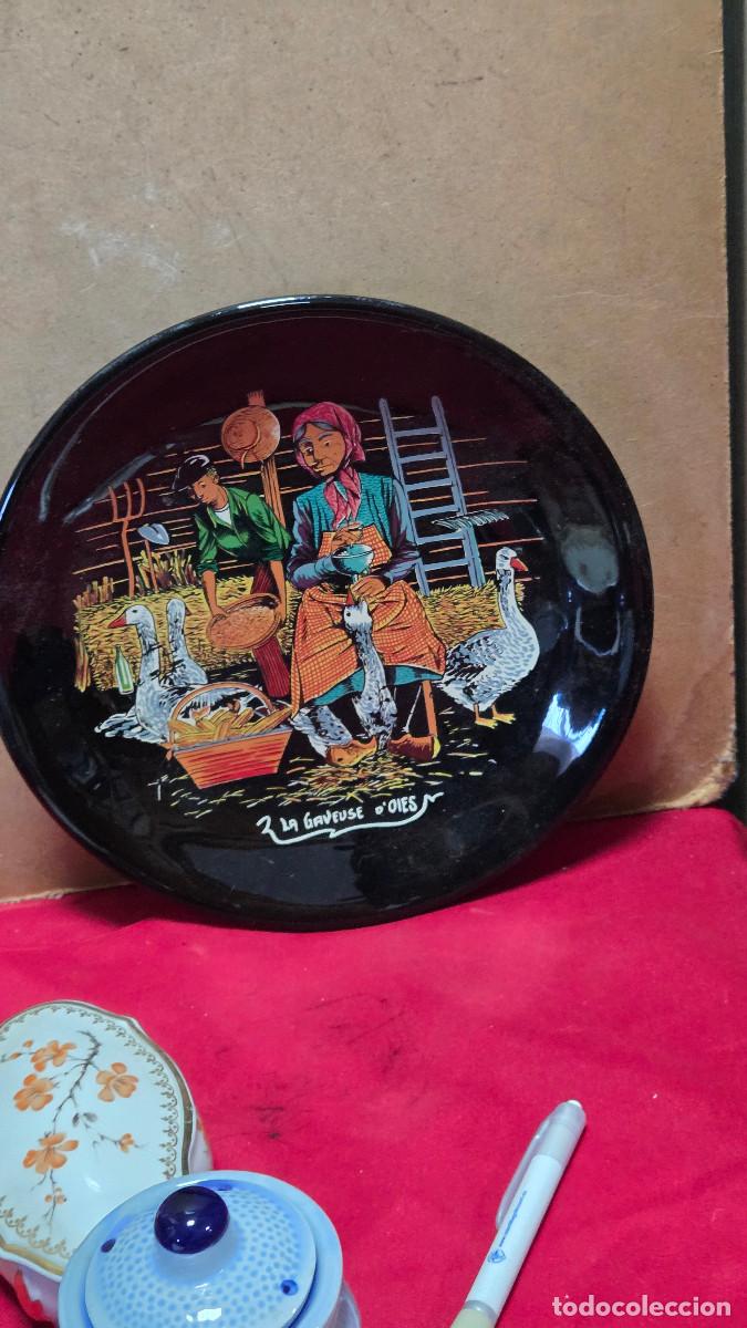 Vintage: plato de ceramica negro - Foto 2