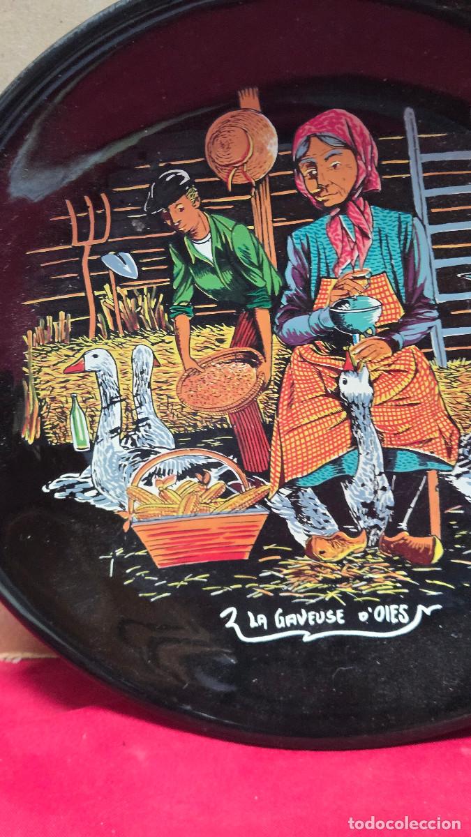 Vintage: plato de ceramica negro - Foto 3