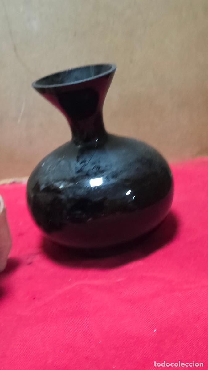 Vintage: jarron de cristal negro - Foto 1